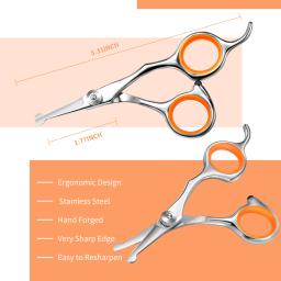 Aço inoxidável Pet Hair Scissors, Dog Trimming Grooming Shears, Animal Cutting, Pés, Orelha, Olho, Animais de estimação - Image 2