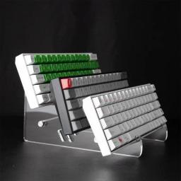Display Stand de teclado acrílico transparente, rack de camada, bandeja para computador, teclado mecânico - Image 1