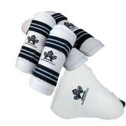 Alta qualidade branco taekwondo virilha guarda protetor masculino feminino criança virilha protetor kiching boxe karate braço shin guard - Image 1