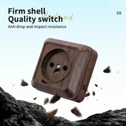 Wesa tinta de madeira tomada de superfície de parede tomada elétrica exterior da ue sem solo tomada de energia ao ar livre plástico retardador de chama - Image 5