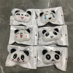 6 projetos, brinquedos do luxuoso-boneca enchida do brinquedo do luxuoso do panda, brinquedos do luxuoso animal do urso da corrente chave - Image 1