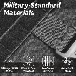 Conjunto de arnês e trela militar para cães grandes, pet, pastor alemão, colete de treinamento, malinois, tático, acessórios, K9 - Image 4