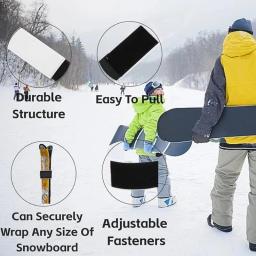 Faixa de fixação de esquis ao ar livre, retentor de freio de esqui, tiras de fixação de esquis, envoltório, tiras de snowboard, trenó, acessório de esqui - Image 2