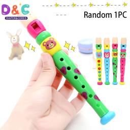 Flauta curta para crianças, instrumento de sopro, brinquedos musicais, gravador, instrumento de madeira, 6 furos, som - Image 1