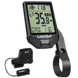 Lixada-Computador sem fio ciclismo com tela LCD, Rainproof ciclo computador com retroiluminação, Cadência multifuncional, Computador de bicicleta - Image 1
