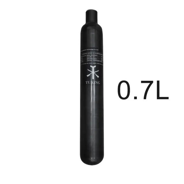 Cilindro de Fibra de Carbono TUXING 4500Psi 300Bar 0.7L para Caça e Mergulho com Conexão FX M18 * 1.5"