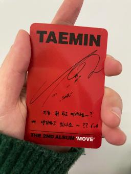 SHINee SHINEE TAEMIN-Cartão fotográfico autografado, autógrafo oficial do MOVE, 3 polegadas, 2023 - Image 4