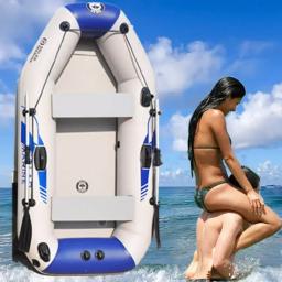 1.75 3.3m barco inflável com motor elétrico conjunto para pesca deriva canoagem 1 5 5 pessoas rio água jogar esportes ar deck barco - Image 3