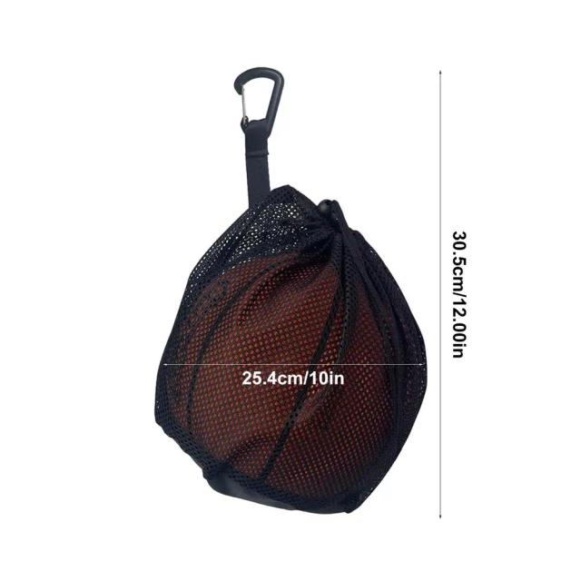 Mochila Sling de Malha Simples para Armazenamento de Bolas de Basquete e Voleibol com Cordão