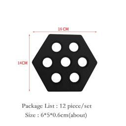 Almofadas de prancha antiderrapantes hexagonais, almofadas ocas para windsurf e wakeboards, almofadas de convés para surf, 12PCs - Image 6