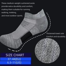 Meias Curtas de Tornozelo Masculino e Feminino, Resistente ao Desgaste, Antiderrapante, Casual, Corrida, Esportes, Performance, Basquete, Performance, 3 Pares - Image 5