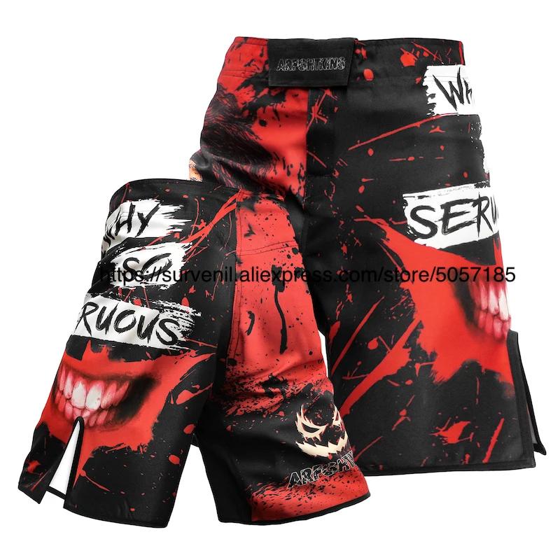 BJJ-Shorts Unisex Boxe para Adultos e Jovens, Artes Marciais, Shorts de Luta MMA, Grappling Sublimado, Kickboxing, Gym Wear, Kick Boxing Calças - Image 1