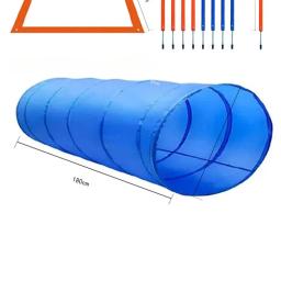 Conjunto de equipamentos de treinamento de agilidade para cães com túnel de agilidade para cães/conjunto de obstáculos para cães/barra de salto de obstáculo/conjunto de pneus/saco de transporte - Image 3