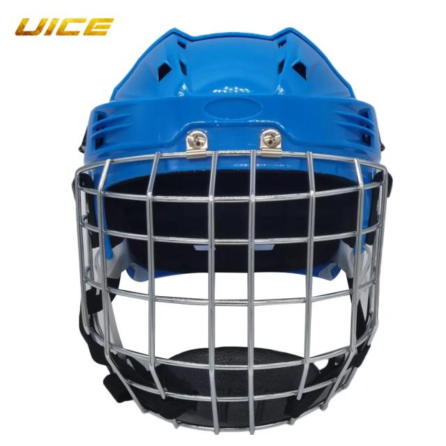 Capacete de Hóquei Ajustável com Máscara Facial Combo para Proteção Total de Homens e Mulheres