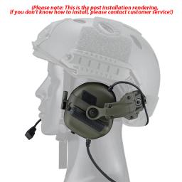 DIY Tiro Tático Fone de Ouvido com Cancelamento de Ruído com Kit de Suporte com PTT Fit OPS Core ARC e Capacete Team Wendy M-LOK - Image 6