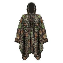Capa de camuflagem durável com folhas 3D, roupas Ghillie, capa da floresta respirável, treinamento ao ar livre e caça, decoração para caça - Image 3
