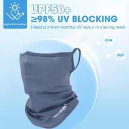 1/2/3PCS Máscara de seda gelada rosto inteiro balaclava verão proteção solar respirável resistente a UV à prova de vento para esportes atividades ao ar livre - Image 2