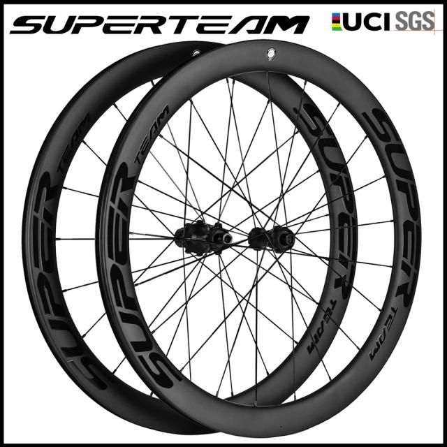 SUPERTEAM Rodas de Carbono 700C Freio a Disco UCI