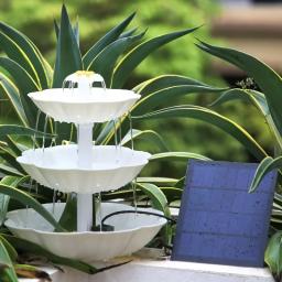 Fonte de água solar para banho de pássaros, destacável, faça você mesmo, fonte de paisagismo para banho de pássaros, decoração de jardim, alimentador de pássaros ao ar livre - Image 3