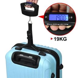 Balança digital para bagagem, 50kg, portátil, mala, balança eletrônica, retroiluminação, display digital, acessórios de viagem - Image 6