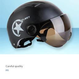 Capacete scooter elétrico capacete de proteção solar Moto Capacete Motor Modulável Casco De Seguridad Half Open Face Safety Half Face Do - Image 2