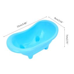 Animais pequenos hamster cama banheira gaiola brinquedos acessórios de plástico relaxar habitat casa almofada de sono comida tigela para cobaias - Image 2