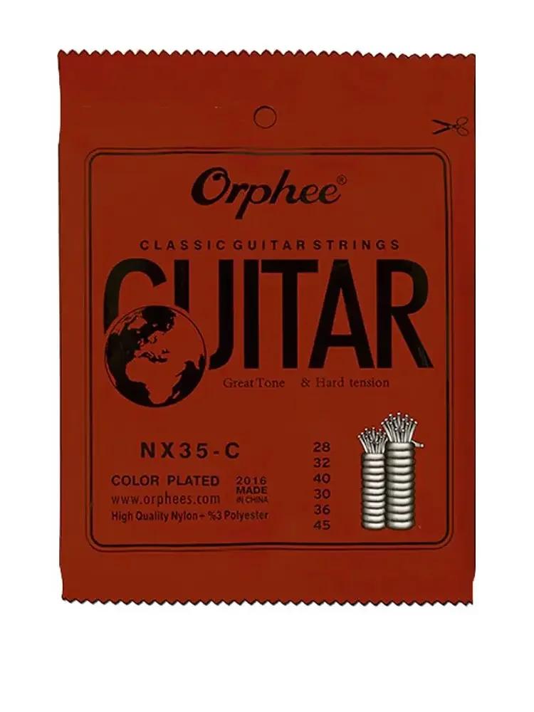 Orphee-Nylon Guitarra Clássica Cordas, NX35-C BLack, Adequado para Iniciantes, Acessórios de Guitarra, 6Pcs Set - Image 1