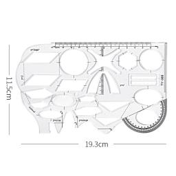 Régua Geométrica Multifuncional Ferramenta De Medição De Modelo De Desenho Geométrico para Escola Estudante Escritório Arquitetura Regra De Medição - Image 5