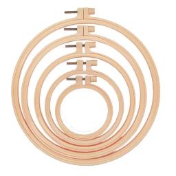 1pc diy bordado aro ferramenta arte artesanato ponto cruz círculo tradicional chinês redondo quadro de bambu ferramentas de costura de madeira casa deco - Image 1