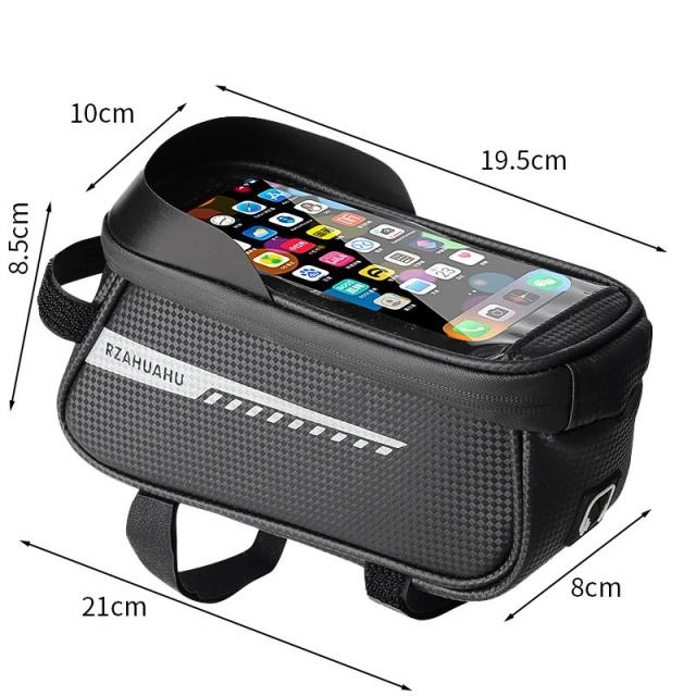 RZAHUAHU Bolsa para Bicicleta com Suporte de Telefone Touchscreen e Design à Prova d'Água