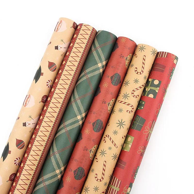Rolo De Papel Kraft Para Embrulho De Presente, Colorido, Baby Shower, Holiday Party, Natal, Casamento, 50x70cm - Image 1