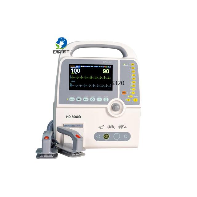 EUR VET Máquina AED Profissional Defibrillador Cardíaco Animais de Estimação Defibrillador Bipásico Externo Automático para Veterinário
