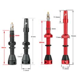 Válvula sem câmara de ar f/v para bicicleta, 44 60 80mm com ferramenta opcional para bicicleta de cascalho, poste de liga de alumínio, núcleo de latão, válvula presta, peças de ciclismo - Image 6