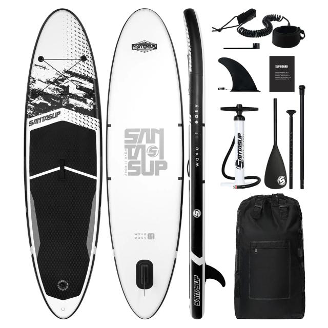 Prancha de Remo Inflável Antiderrapante para Iniciantes com Acessórios Inclusos: Mochila e Bomba para Surf e Esqui Aquático