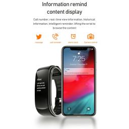 Pulseira de fitness medição pressão arterial pedômetro banda inteligente monitor freqüência cardíaca à prova dwaterproof água saúde rastreador relógio a - Image 4