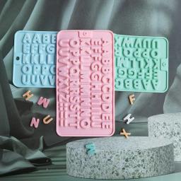 Molde de silicone de chocolate com letras e números, alfabeto, biscoito, doces, bolo, bandeja de pastelaria, ferramenta, decoração de bolo, acessórios de cozinha - Image 1