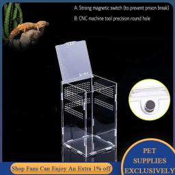Terrário Acrílico para Répteis, Caixa de Criação DIY, Terrário para Anfíbio Cricket Tartaruga Aranha Caracol, Abrigo De Vidro De Inseto - Image 3