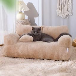 Lavável Luxo Pet Sofá, Super macio, quente Cat Bed, destacável, antiderrapante para cães pequenos, gatinho e cachorro, cama de dormir, Pet Supplies - Image 1