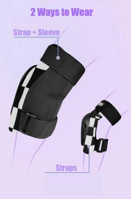 KUFUN-Esporte Protetor Set para Homens e Mulheres, Joelho Cotovelo Pad, Equipamento de Proteção, Patins, Skate, Esqui, Meninos, Meninas, Senhoras - Image 2