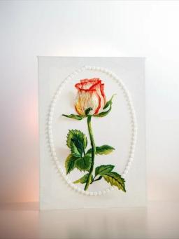 3D rosas bordado kit com moldura, aro e bordado acessórios, artesanato decoração, presente dos namorados - Image 1