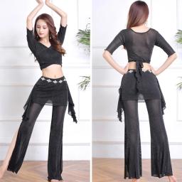 Traje de Performance Oriental para Dança do Ventre, Calças Set, Praticar Roupas, Dança Palco, Calças Indianas Terno, Dança Pantaloni, Moda - Image 5