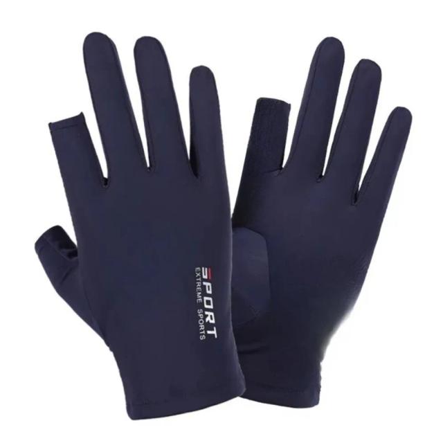 Luvas de Pesca Esportiva ao Ar Livre Anti UV para Motociclismo e Corrida - Toque Fino e Respirável