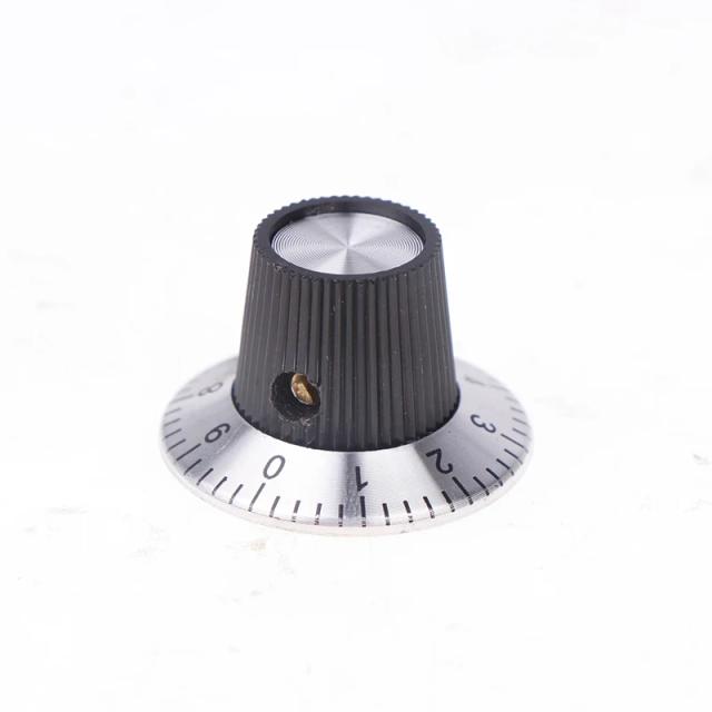 Pedal de Efeito Cromado com Indicação de Seta para Guitarra e Amplificador AMP - Acessório Vintage DIY 6mm, 1 Peça