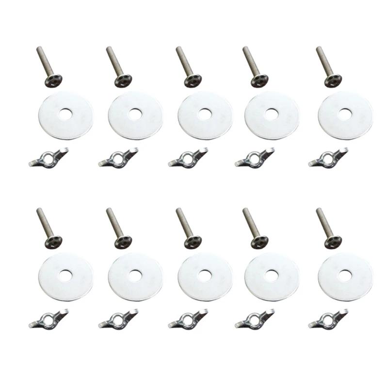 367A 10 unidades suporte para poleiro pássaros parafuso e porcas para casa papagaio acessórios para gaiola pássaros - Image 1