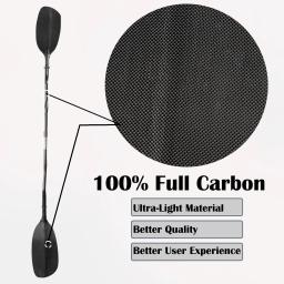 Pá leve de esportes aquáticos com eixo de carga 100% de fibra de carbono, Pá leve para caiaque e barco, Surf no mar - Image 4
