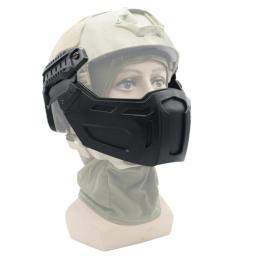 Tactical meia cara protetora capacete para caça, Airsoft e Paintball, RÁPIDO capacete acessórios - Image 3