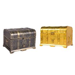 Pirata Tesouro Peito para Festa Decoração, Bronze Caixa De Jóias, Lembrança Decorativa, Brinquedo De Plástico, Tamanho Grande - Image 4