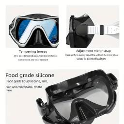 Máscara profissional de mergulho snorkel, lente ultra clara com visão ampla, óculos de vidro temperado, anti vazamento, equipamento de mergulho - Image 5
