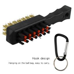 1 pc clube de golfe escova sulco cleaner dupla face ferramentas metal portátil leve náilon acessórios para bolas de ferro sapatos novo presente - Image 5