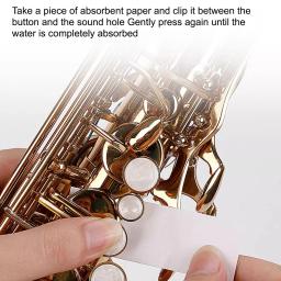 Bocal papel limpeza para saxofone flauta clarinete, absorvente prático, todo propósito limpador - Image 5